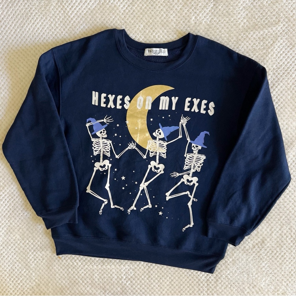 Wound Up Hexes On My Exes Crewneck Sweatshirt